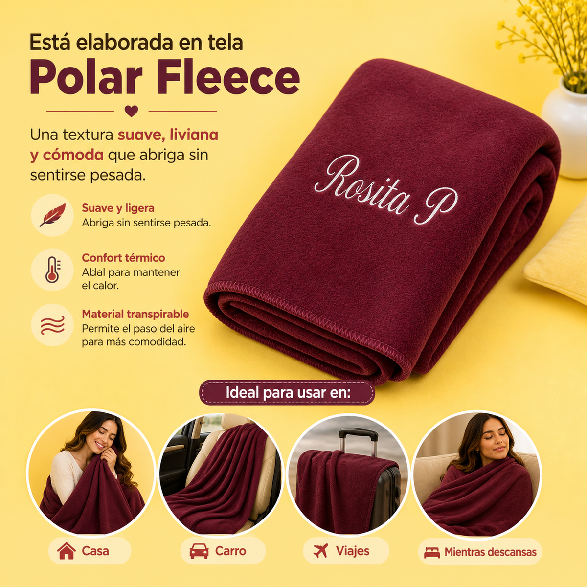Manta Viajera Pesonalizada